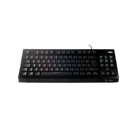 TECLADO GAMER MECANICO VSG QUASAR NEGRO RGB SWITCH OUTEMU AZUL