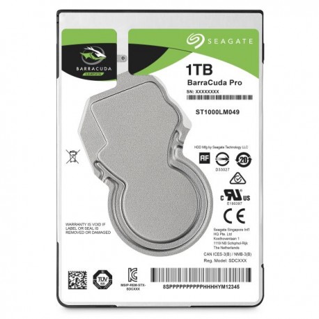 DISCO DURO INTERNO SEAGATE BARRACUDA PRO 2.5'' 1TB SATA 3 7200RPM