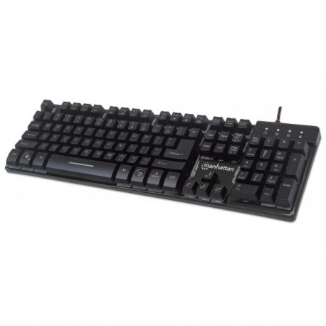 TECLADO GAMING MANHATTAN USB BASE METALICA LED MULTICOLOR 178457