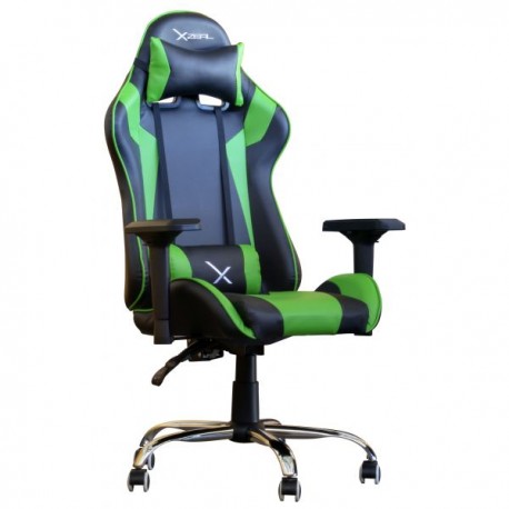 SILLA GAMER XZEAL NEG/VERDE ACERO PVC ALTO DESEMPEÑO (ZXSXZ10Y)