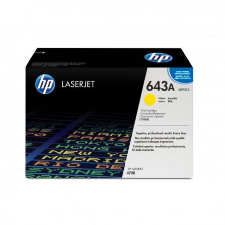 TONER HP 643A AMARILLO P/LASERJET 4700 Q5952A