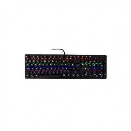 TECLADO MECANICO GAME FACTOR KBG400 RGB SWITCH RED USB NEGRO