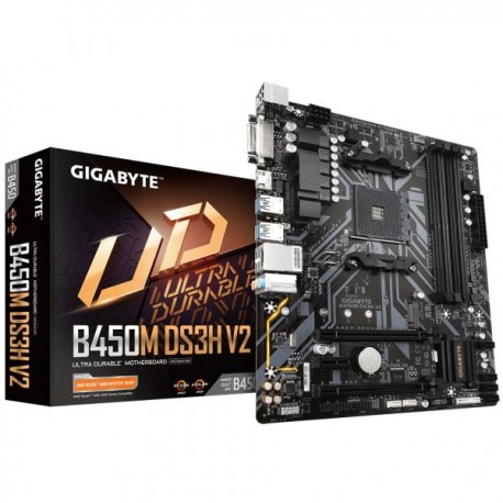 TARJETA MADRE GIGABYTE B450M DS3H V2 AM4 MICRO ATX